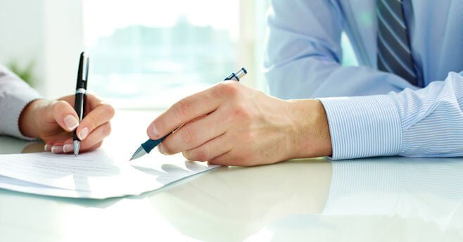 Independent insurance agent reviewing coverage with new client